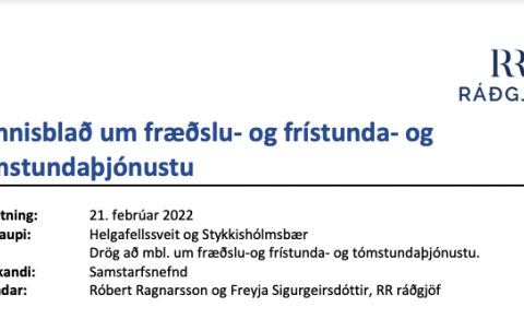 Minnisblöð um málaflokka komin á vefinn